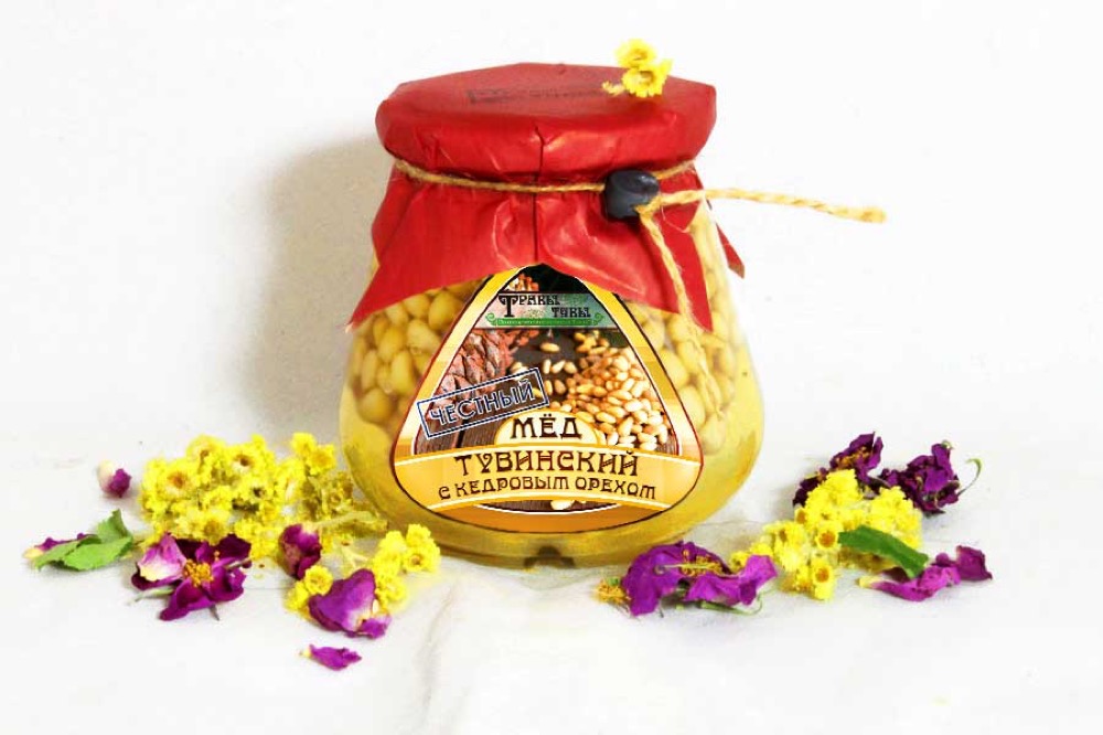 Мёд Тувинский с кедровым орехом